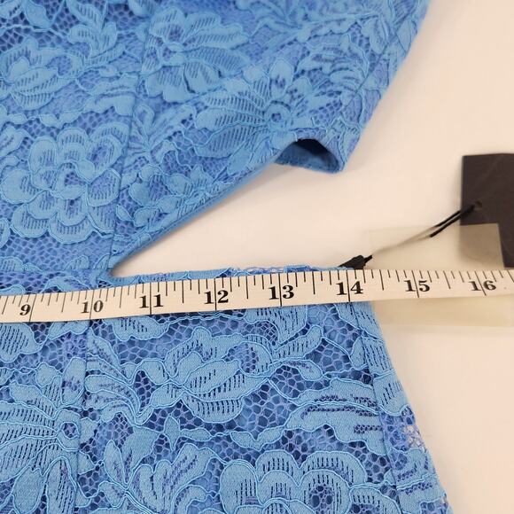 NBD x Naven Cut Out Lace Halter Backless Mini Dress Size M Blue Romantic Luxe - Picture 9 of 11
